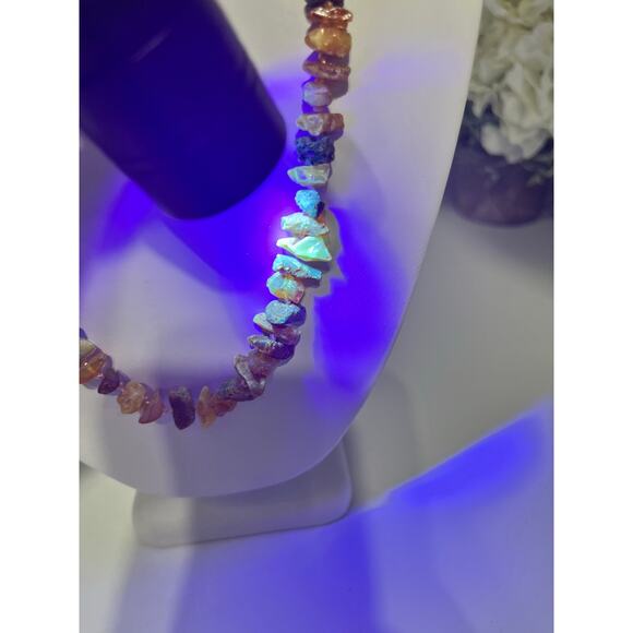 Genuine Baltic Amber Chip Bead Natural Honey Brown Gemstone Screw Clasp Necklace - Picture 9 of 12